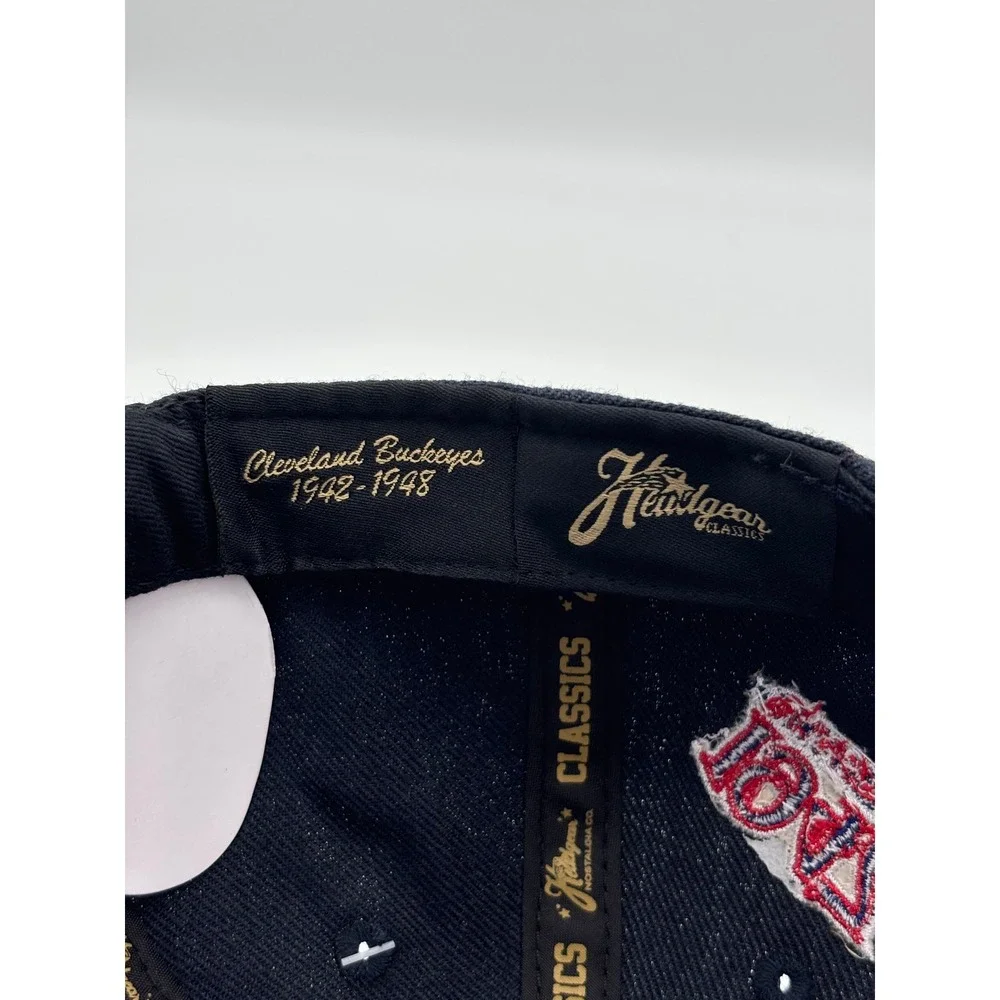 Headgear Classics Cleveland Buckeyes Youth Snapback Hat Navy Red HGNL136-YHAT-22